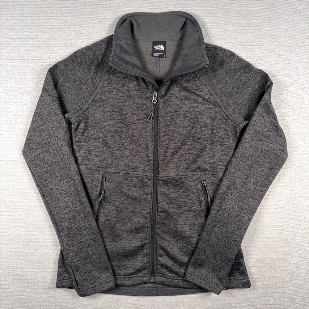 The North Face Canyonlands Full Zip Fleece Jacket Womens Size S Slim Fit Gray